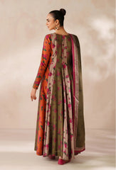 Multi Colour Frock Digital Printed Soft Manadora Winter 3Pcs(PREMIUM QUALITY) (F)