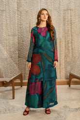 Emerelle Digital Printed 2Pcs Premium Khaddar green