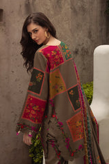 3PC Printed Eliza Winter Silk Brown
